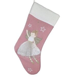Loving Kindness Angel Tutu Pink Fairy Christmas Stocking Embroidered